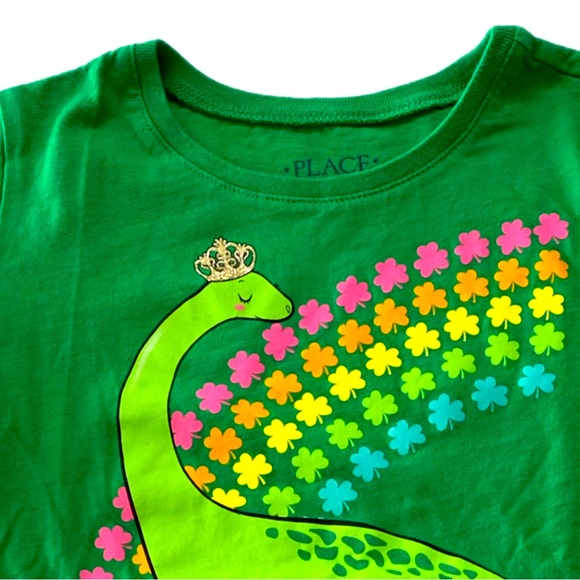 The Children’s Place, NWOT, Green Dinosaur, Graphic, Short Sleeve T, Size S 5/6 - Picture 3 of 14